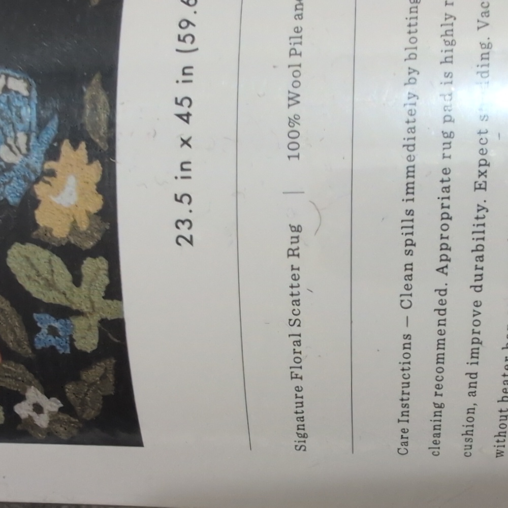 NWT Rifle Paper Co. x Loloi Rug - Picture 2 of 5